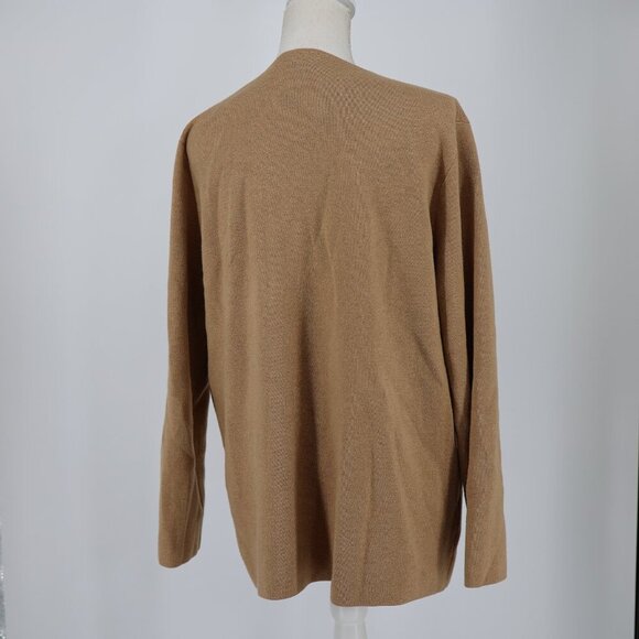 J.Crew Giselle Women’s Camel Cardigan Sweater Size M Merino Wool Cotton Blend - Picture 6 of 12